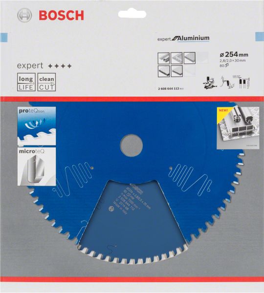 Bosch - Expert Serisi Alüminyum için Daire Testere Bıçağı 254*30 mm 80 Diş 2608644112