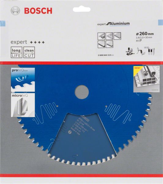 Bosch - Expert Serisi Alüminyum için Daire Testere Bıçağı 260*30 mm 80 Diş 2608644113