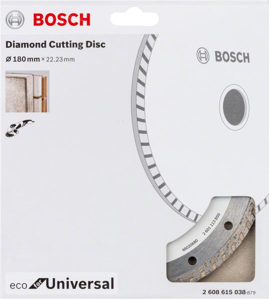 Bosch - Ekonomik Seri Genel Yapı Malzemeleri İçin Elmas Kesme Diski 180 mm Turbo 2608615038