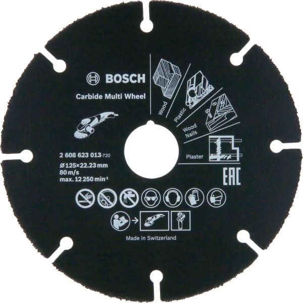 Bosch - Carbide Multi Wheel 125 mm (Çok Amaçlı Kesici) 2608623013