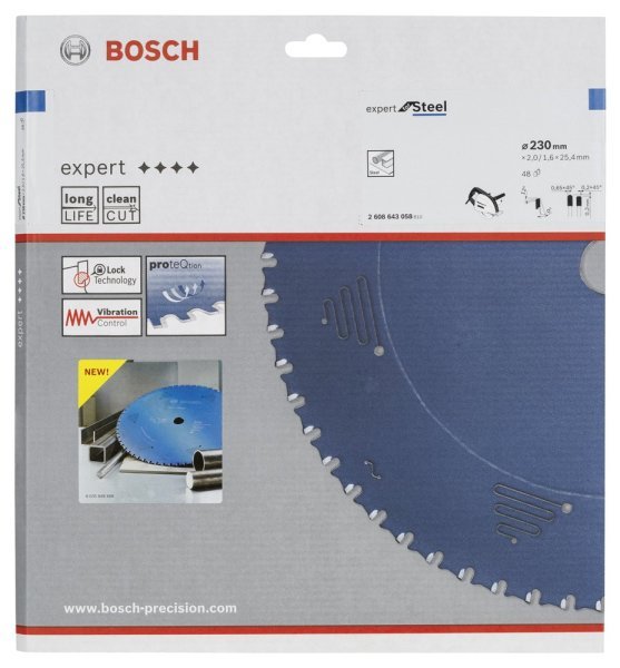 Bosch - Expert Serisi Metal için Daire Testere Bıçağı 235*25,40 mm 48 Diş 2608643058