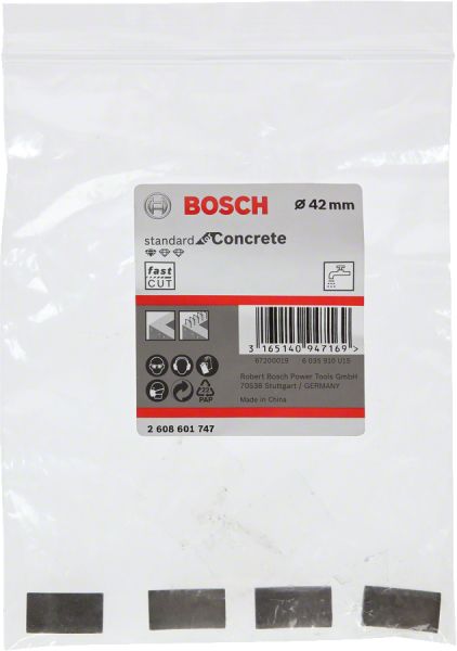 Bosch - Standard Seri Sulu Elmas Karot Ucu Segmanı 42mm G1 2'' 4'lü 2608601747