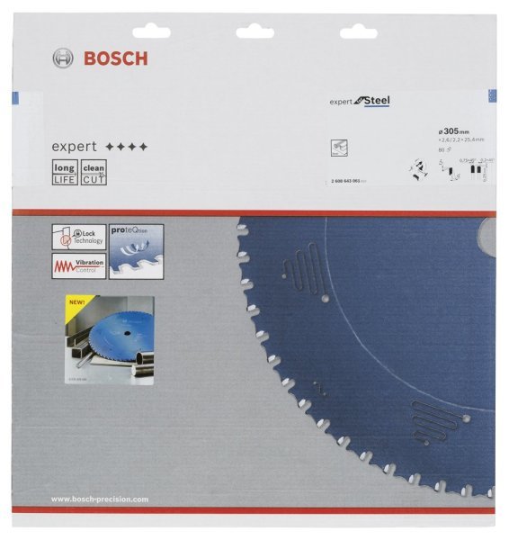 Bosch - Expert Serisi Metal için Daire Testere Bıçağı 305*25,40 mm 80 Diş 2608643061