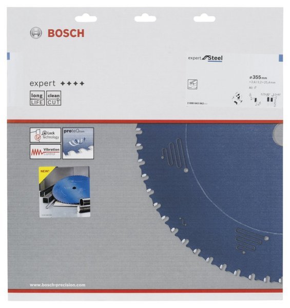 Bosch - Expert Serisi Metal için Daire Testere Bıçağı 355*25,40 mm 80 Diş 2608643062