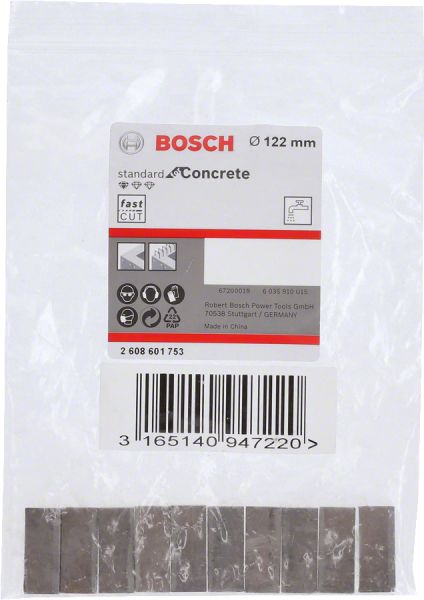Bosch - Standard Seri Sulu Elmas Karot Ucu Segmanı 122mm 1 1 4'' 10'lu 2608601753