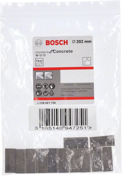 Bosch - Standard Seri Sulu Elmas Karot Ucu Segmanı 202mm 1 1 4'' 12'li 2608601756