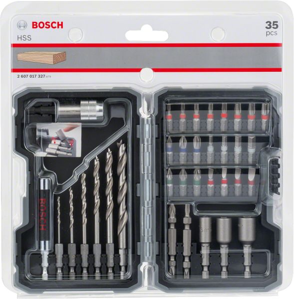 Bosch - Profesyonel 35 Parça Ahşap için Delme ve Vidalama Seti 2607017327