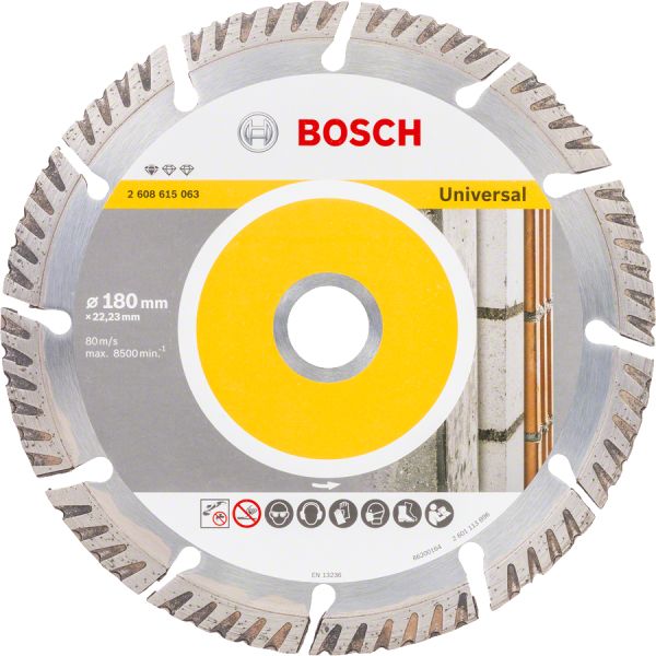 Bosch - Standard Seri Genel Yapı Malzemeleri İçin Elmas Kesme Diski 180 mm 10'lu Paket 2608615064