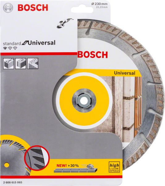 Bosch - Standard Seri Genel Yapı Malzemeleri İçin Elmas Kesme Diski 230 mm 2608615065