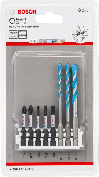 Bosch - Impact Control Serisi HEX-9 MC Power Bit Karışık 8'li Set 2608577144