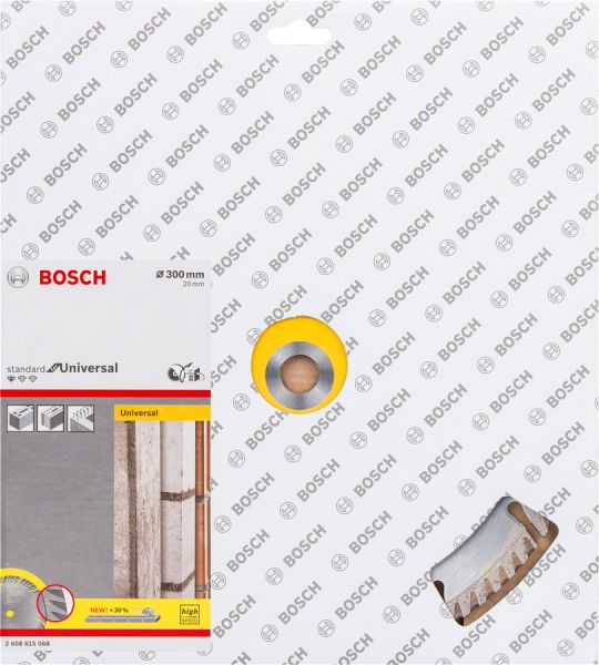 Bosch - Standard Seri Genel Yapı Malzemeleri ve Metal İçin Elmas Kesme Diski 300*20 mm 2608615068