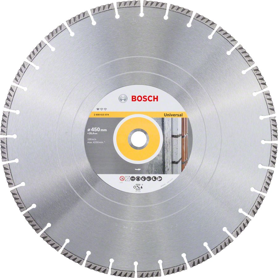 Bosch - Standard Seri Genel Yapı Malzemeleri ve Metal İçin Elmas Kesme Diski 450*25,4 mm 2608615074