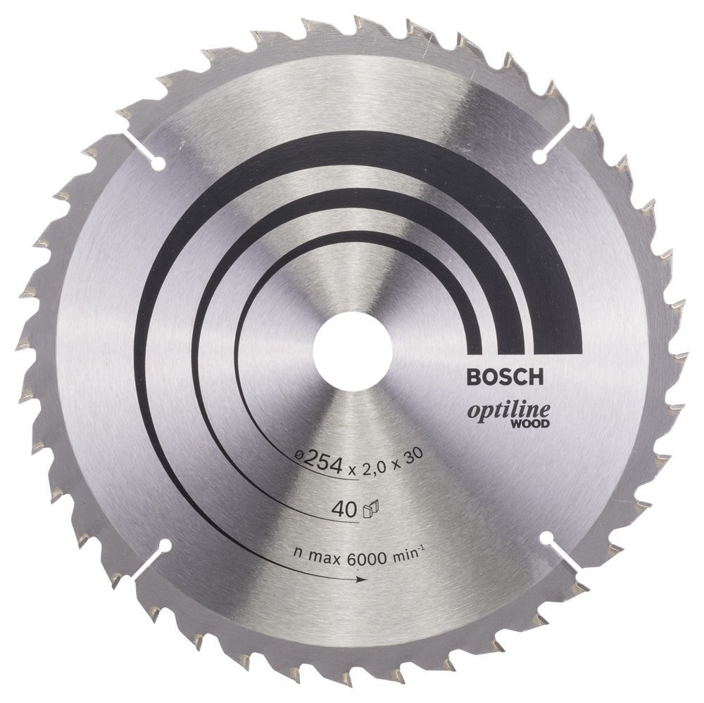 Bosch - Optiline Serisi Ahşap için Daire Testere Bıçağı 254*30 mm 40 Diş 2608640438