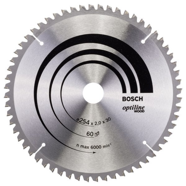 Bosch - Optiline Serisi Ahşap için Daire Testere Bıçağı 254*30 mm 60 Diş 2608640436