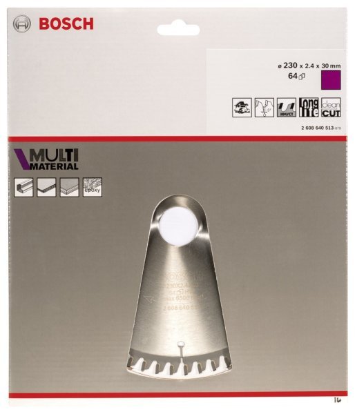 Bosch - Standard for Serisi Çoklu Malzeme için Daire Testere Bıçağı 230*30 mm 64 Diş 2608640513