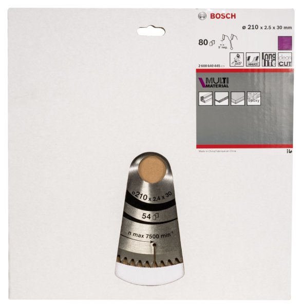 Bosch - Standard for Serisi Çoklu Malzeme için Daire Testere Bıçağı 210*30 mm 80 Diş 2608640445