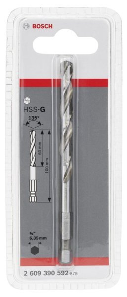 Bosch - Altıgen Şaftlı HSS-G Merkezleme ucu 100 mm 2609390592