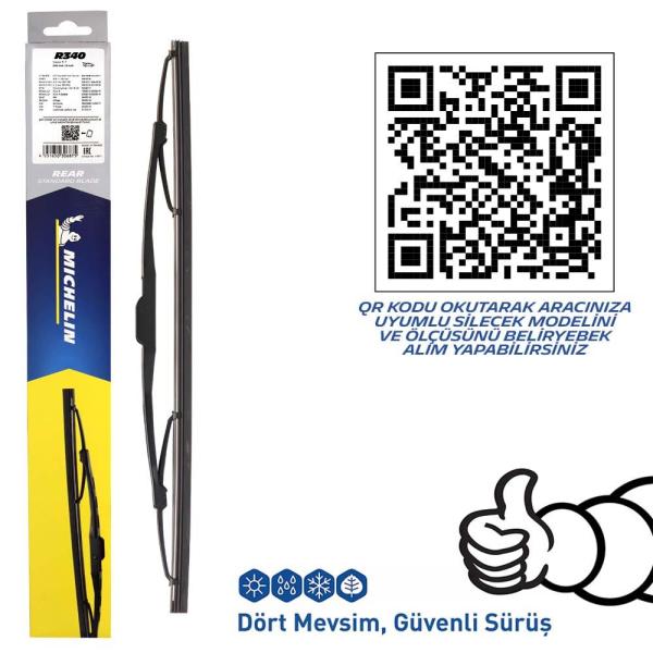 Michelin Rainforce™ MCR340 34CM 1 Adet Universal Telli Arka Silecek