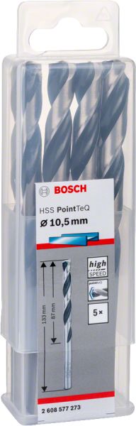 Bosch - HSS-PointeQ Metal Matkap Ucu 10,5 mm 5'li 2608577273