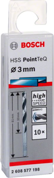 Bosch - HSS-PointeQ Metal Matkap Ucu 3,0 mm 10'lu 2608577198
