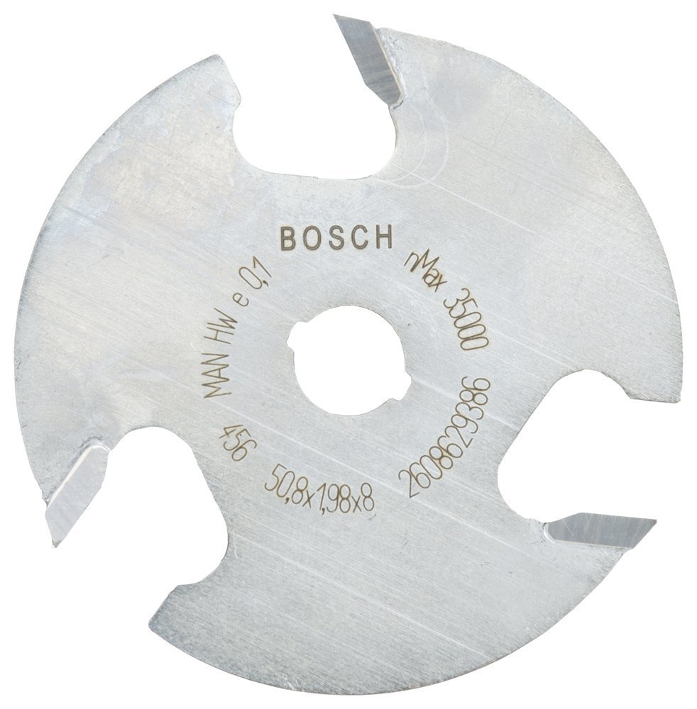 Bosch - Expert Serisi Ahşap İçin Üç Bıçaklı, Sert Metal Diskli Kanal Freze 8*50,8*2 mm 2608629386