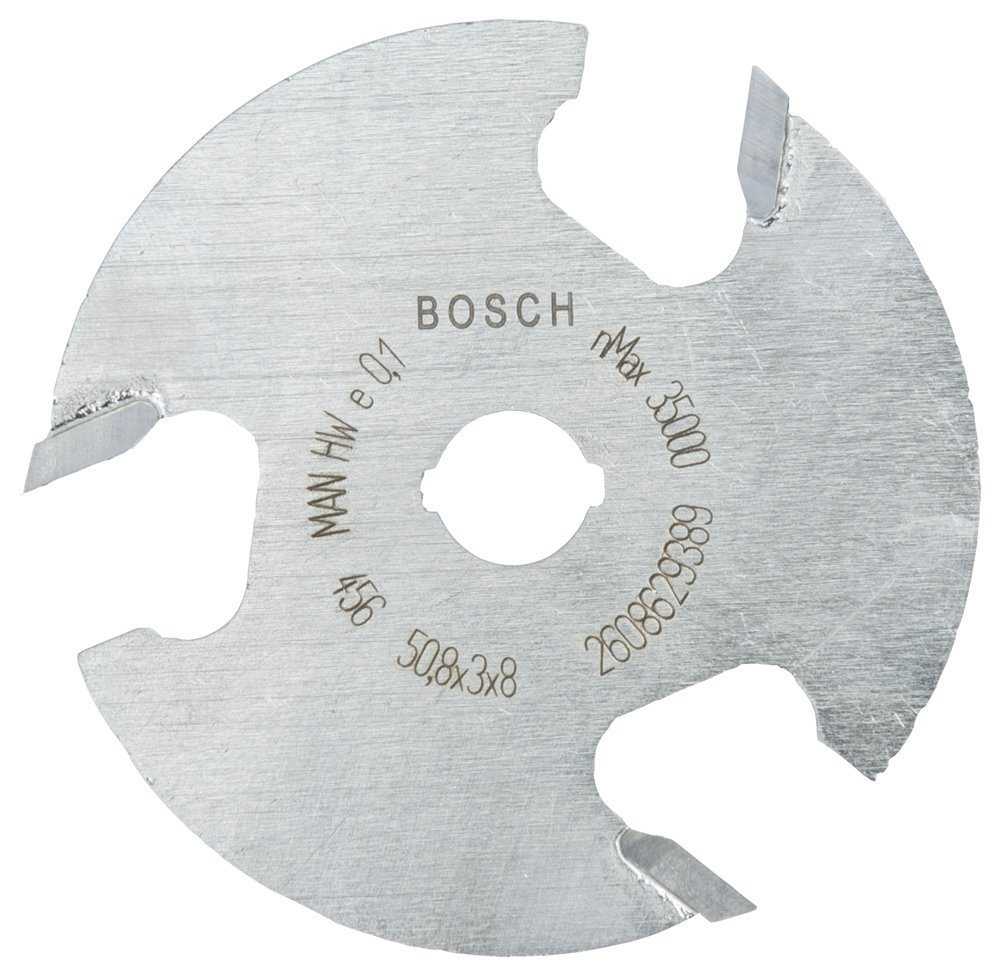 Bosch - Expert Serisi Ahşap İçin Üç Bıçaklı, Sert Metal Diskli Kanal Freze 8*50,8*3 mm 2608629389