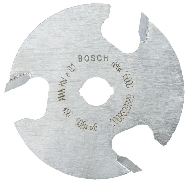 Bosch - Expert Serisi Ahşap İçin Üç Bıçaklı, Sert Metal Diskli Kanal Freze 8*50,8*3 mm 2608629389