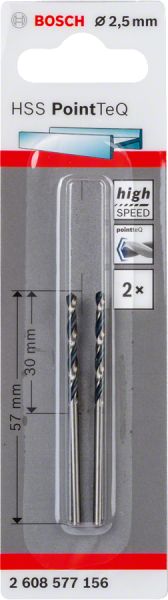 Bosch - HSS-PointeQ Metal Matkap Ucu 2,5 mm 2'li 2608577156