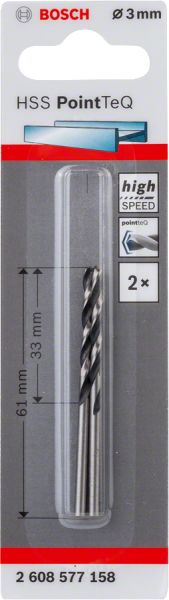 Bosch - HSS-PointeQ Metal Matkap Ucu 3,0 mm 2'li 2608577158
