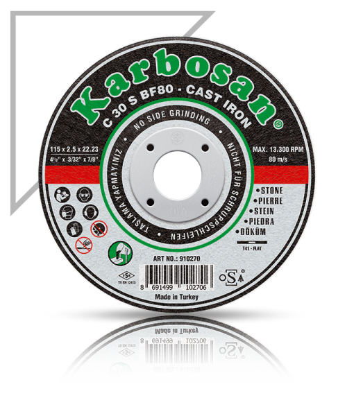 KARBOSAN/125x2.5x22.23/Döküm Kesme Diskleri
