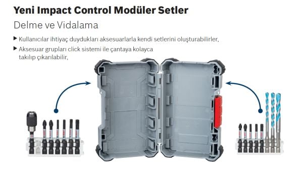 Bosch - Impact Control Serisi Vidalama Ucu 8'li H5x4 H6x4 *50mm 2608522332