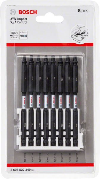 Bosch - Impact Control Serisi Çift Taraflı Vidalama Ucu 8'liT20x4 T25x4 *110mm 2608522349