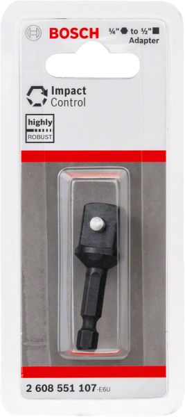 Bosch - 1 4'' Hex 1 2'' Socket Adaptör *50mm 2608551107