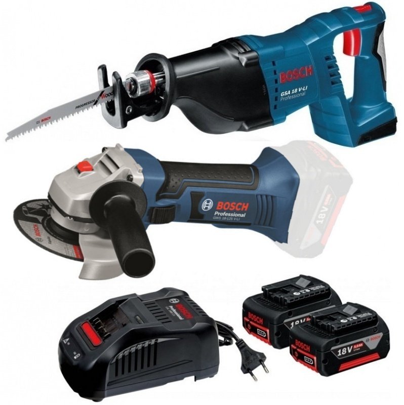 Bosch GSA 18 Tilki Kuyruğu +GWS 125 Taşlama  PRO-MİX MEGA SET