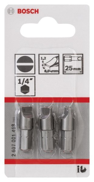 Bosch - Extra Hard Serisi S1,2x8,0*25 mm 3'lü 2607001468