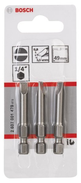 Bosch - Extra Hard Serisi S0,8x5,5*49 mm 3'lü 2607001479