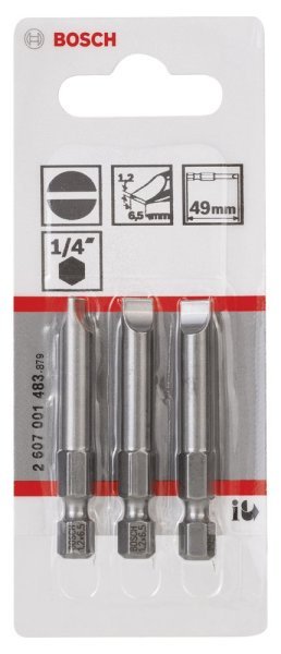 Bosch - Extra Hard Serisi S1,2x6,5*49 mm 3'lü 2607001483