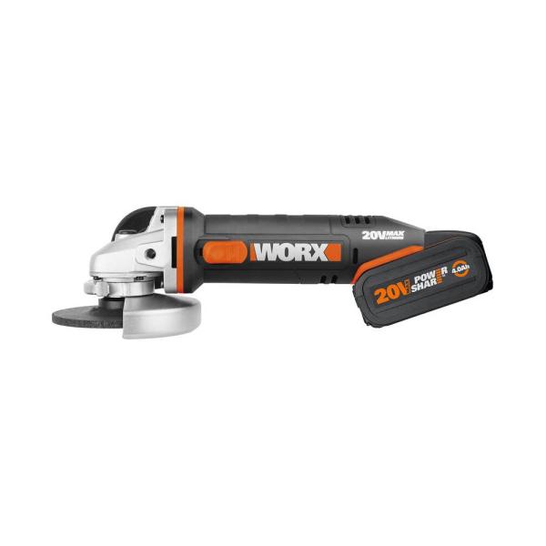 WORX WX800.5 20Volt 4.0 Ah. Li-ion 115mm Profesyonel Şarjlı Avuç Taşlama