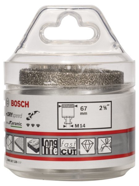 Bosch - Best Serisi, Taşlama İçin Seramik Kuru Elmas Delici 67*35 mm 2608587130