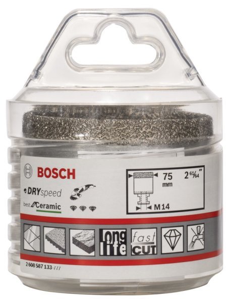 Bosch - Best Serisi, Taşlama İçin Seramik Kuru Elmas Delici 75*35 mm 2608587133