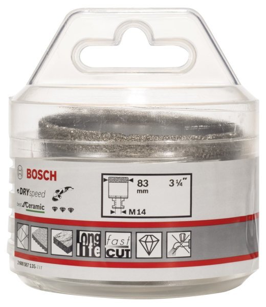 Bosch - Best Serisi, Taşlama İçin Seramik Kuru Elmas Delici 83*35 mm 2608587135