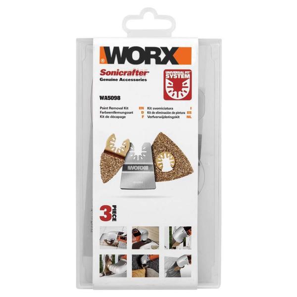 WORX WA5098 3 Parça Universal Harç Zımparası ve Raspalama Aksesuar Seti