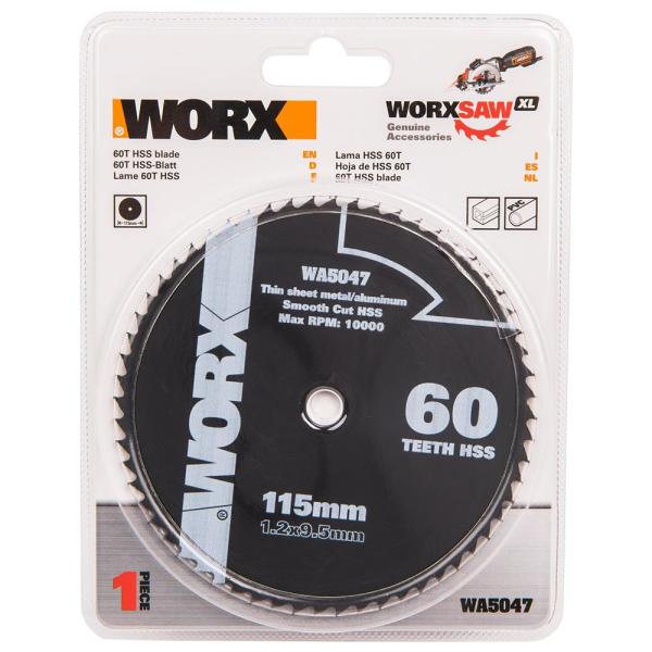 WORX WA5047 115x9,5mm Alüminyum, PVC, Sac Kesme, Daire Testere Bıçağı