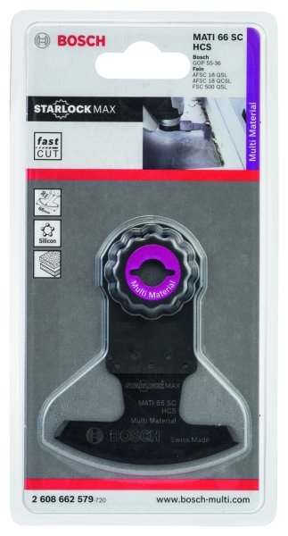 Bosch - Starlock Max - MATI 66 SC - HCS Üniversal Derz ve Macun Hızlı Kesim Segman Testere Bıçağı 1'li 2608662579