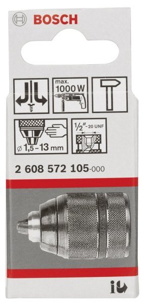 Bosch - 1,5-13 mm - 1 2''-20 Anahtarsız Mandren 2608572105