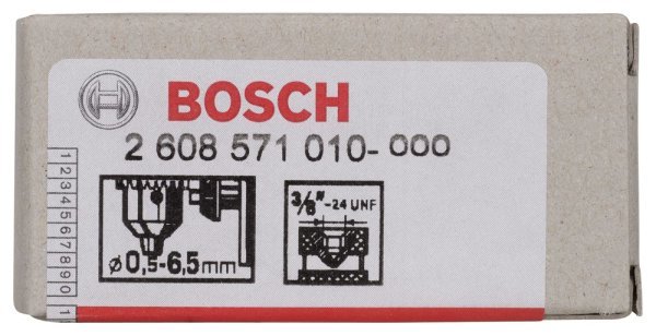 Bosch - 0,5-6,5 mm 3 8''-24 Anahtarlı Mandren 2608571010