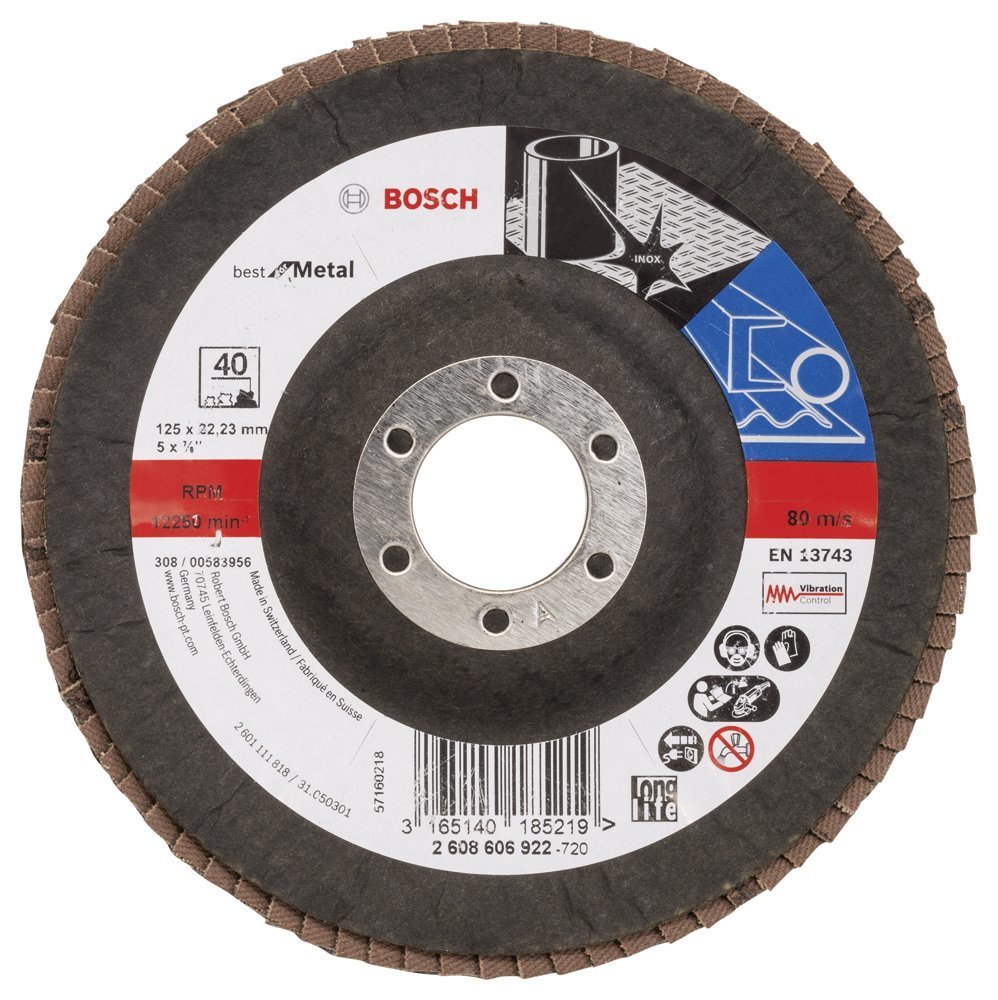 Bosch - 125 mm 40 Kum Best Serisi Metal Flap Disk 2608606922