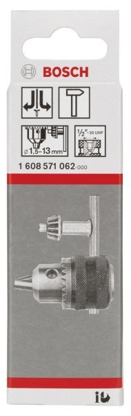 Bosch - 1,5-13 mm - 1 2''-20 Anahtarlı Mandren 1608571062