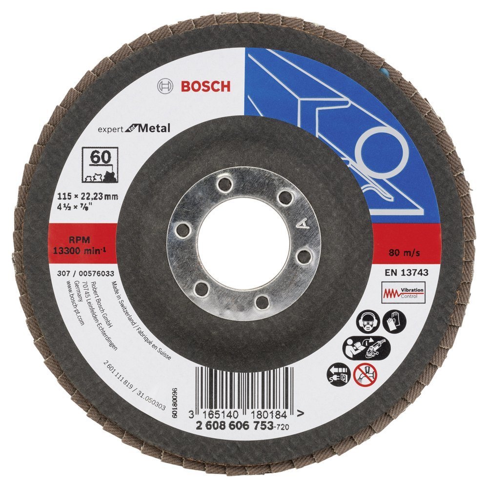 Bosch - 115 mm 60 Kum Expert Serisi Metal Flap Disk 2608606753
