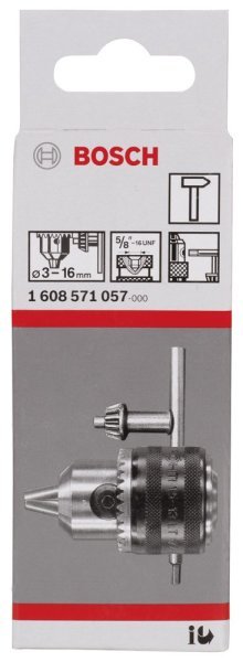 Bosch - 3-16 mm - 5 8''-16 Anahtarlı Mandren 1608571057
